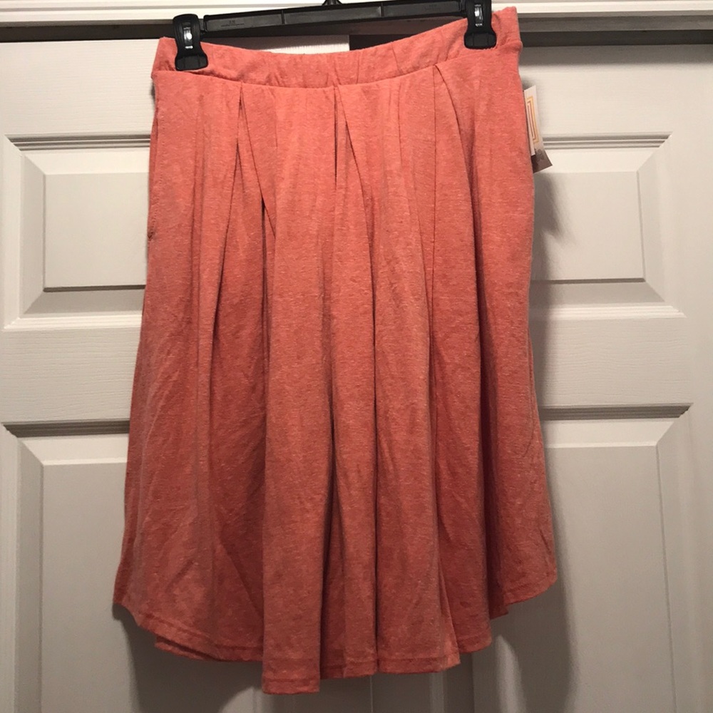 Lularoe Madison pleated skirt, pink, Large, BNWT